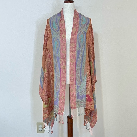 Collection Eighteen Paisley Shawl Scarf - Picture 1 of 11